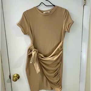 Tan Wrap Dress